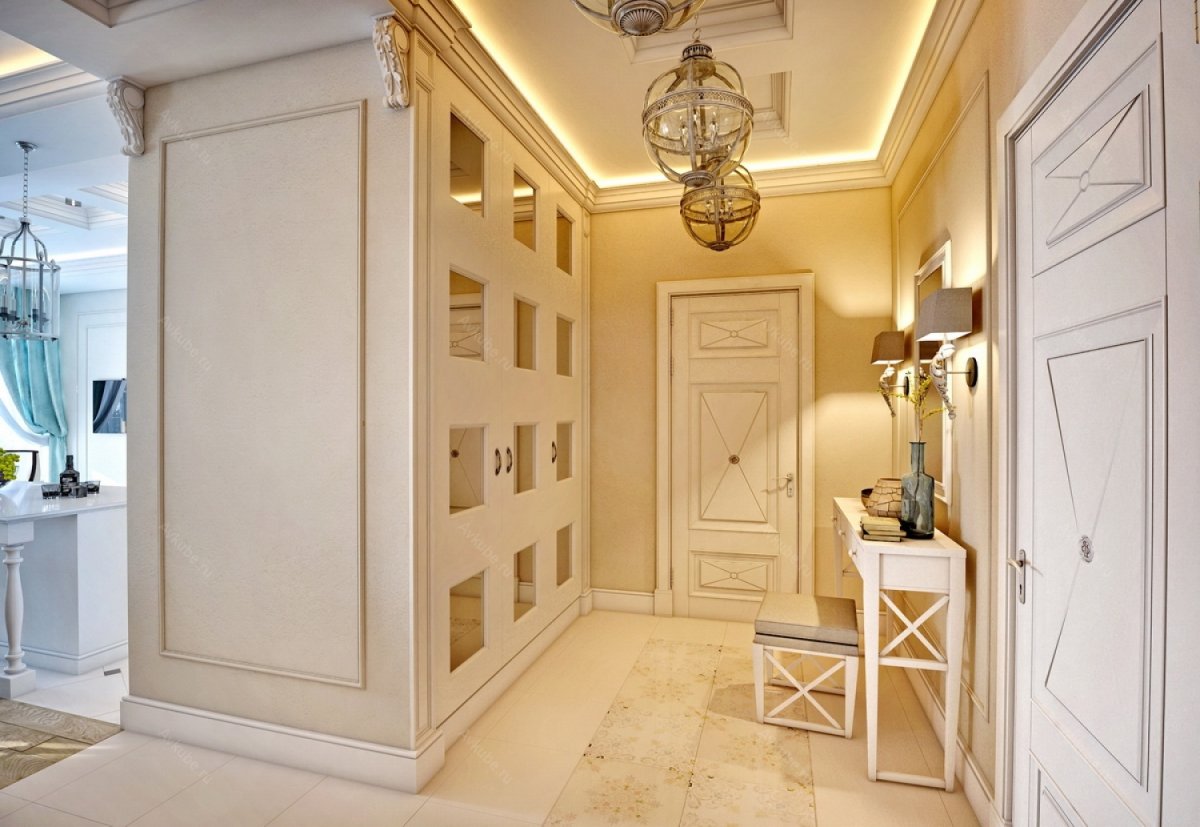 Прихожая в стиле американская классика