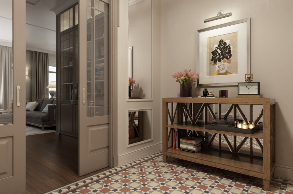 Шкаф в прихожую в американском стиле