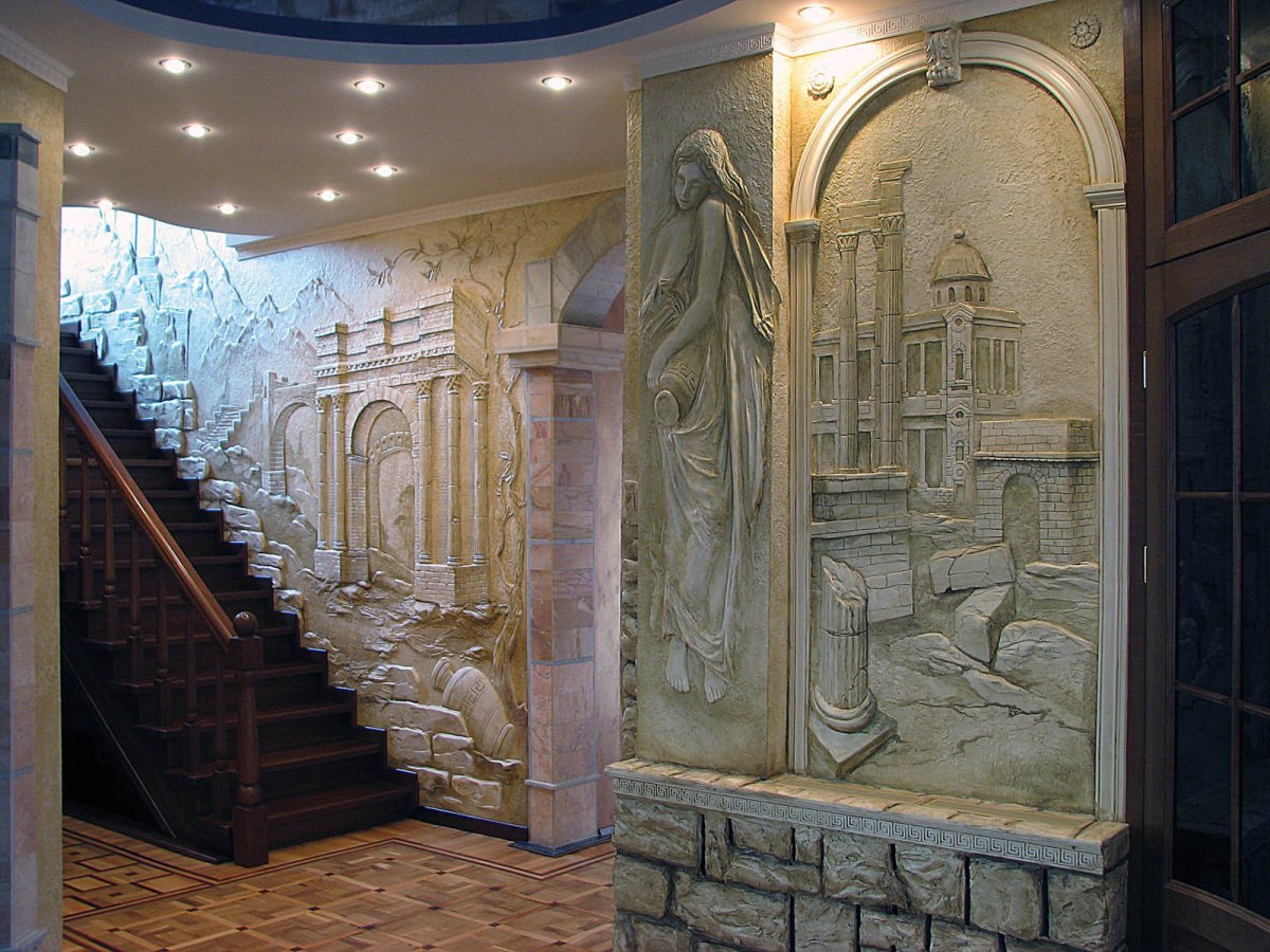 Фреска в современном интерьере