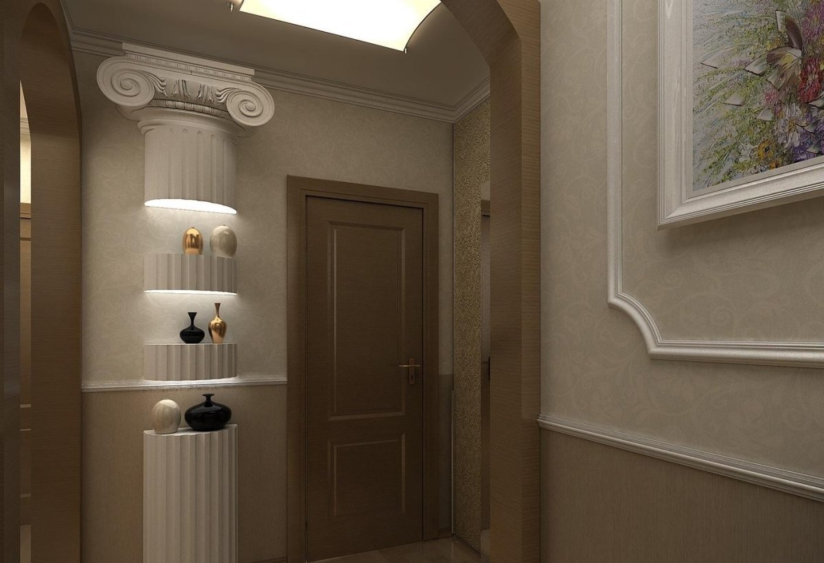 Зеркальная плитка в холле