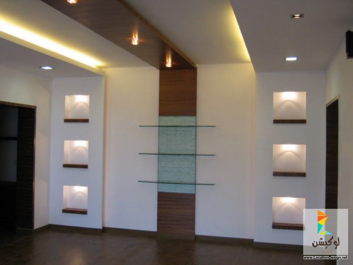 Полуарка из гипсокартона в гостиной