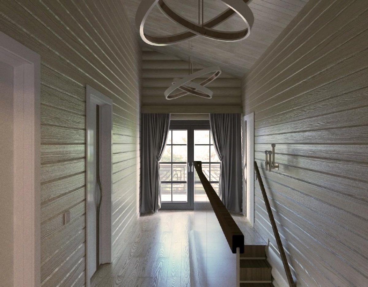 Потолок имитация бруса белый