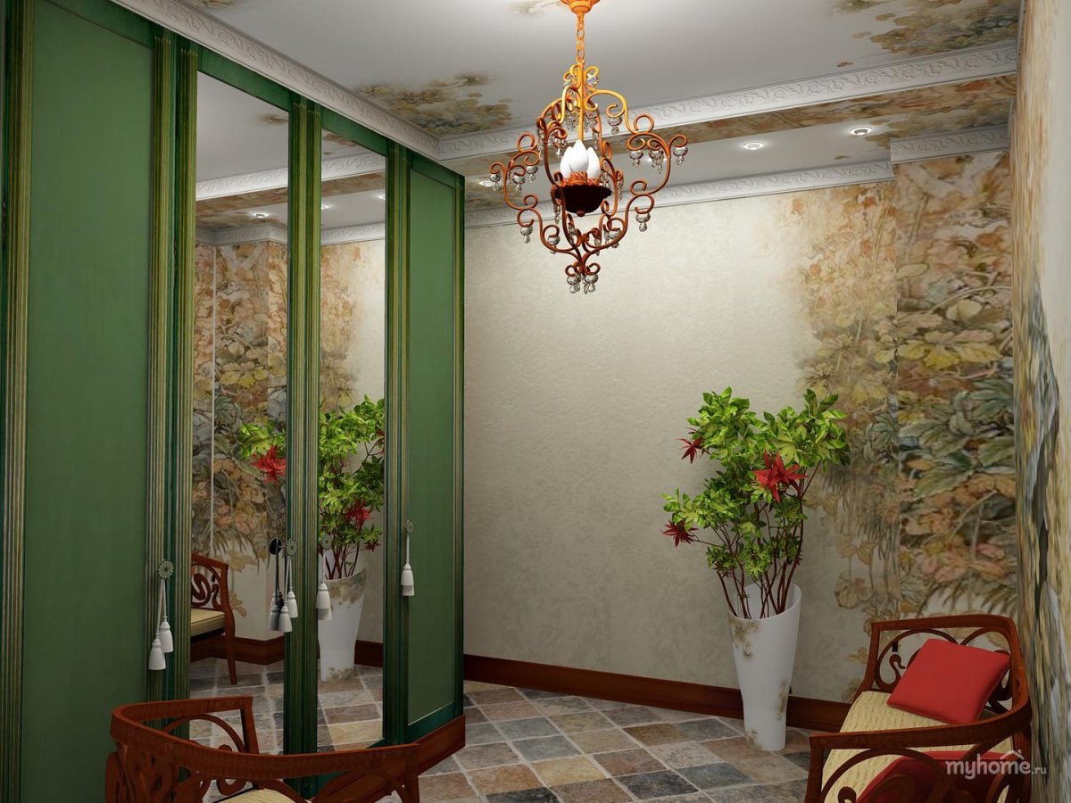 Прихожая в стиле итальянский дворик