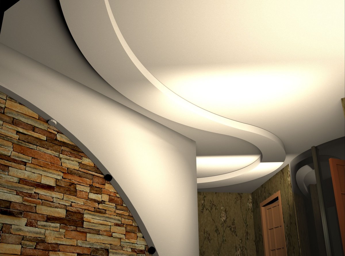 Гипсокартонные потолки для коридора