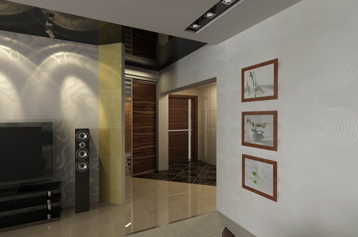 Перегородка прихожая гостиная