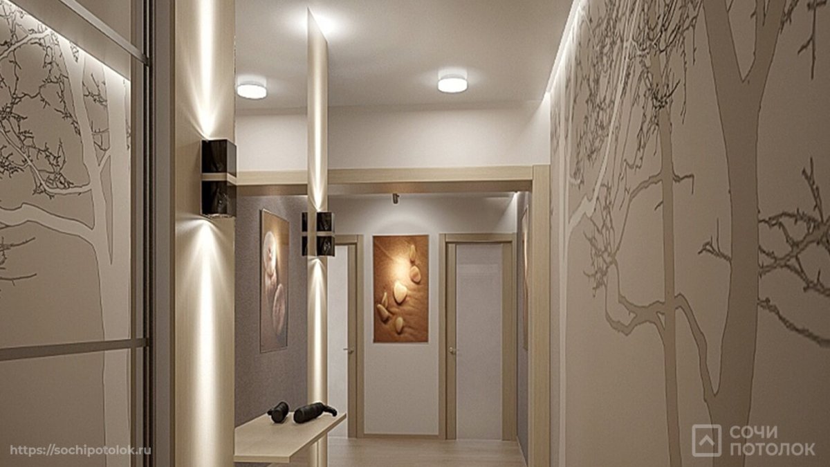 Прихожая классический потолок