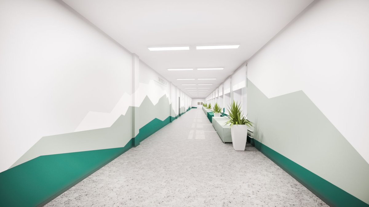 Коридор школы Форт-Хилл