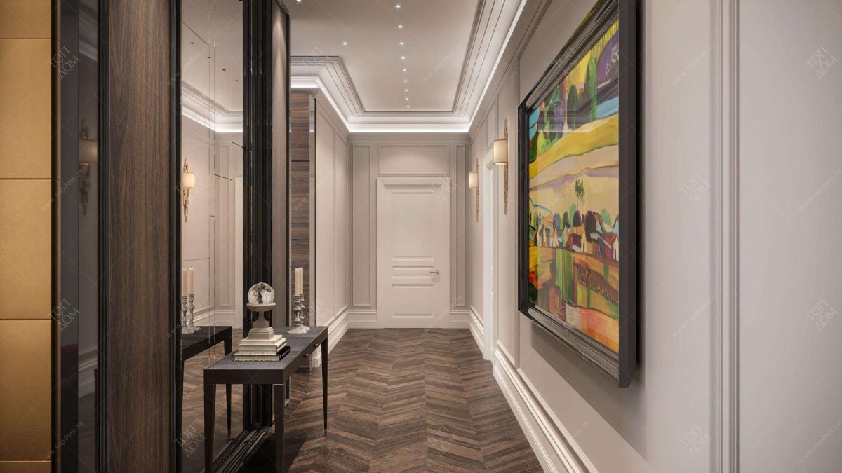 Коридор с множеством дверей