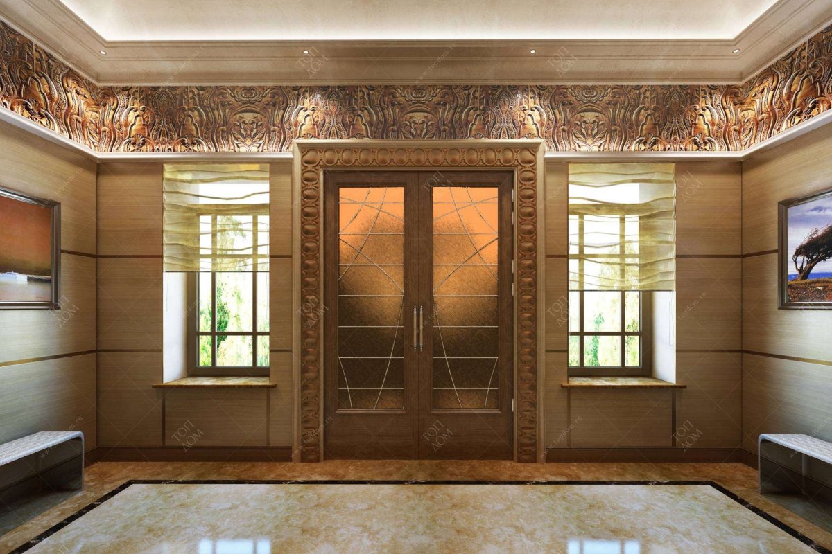 Прихожая со множеством дверей