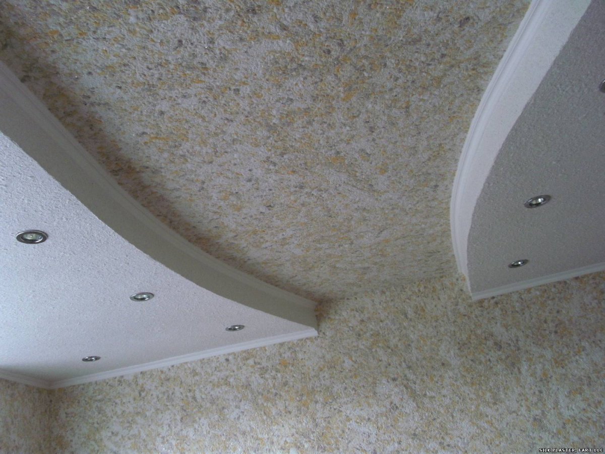 Жидкие обои на потолок