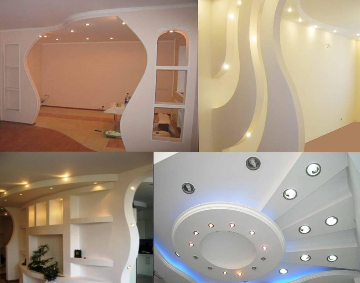 Многоуровневые потолки из гипсокартона