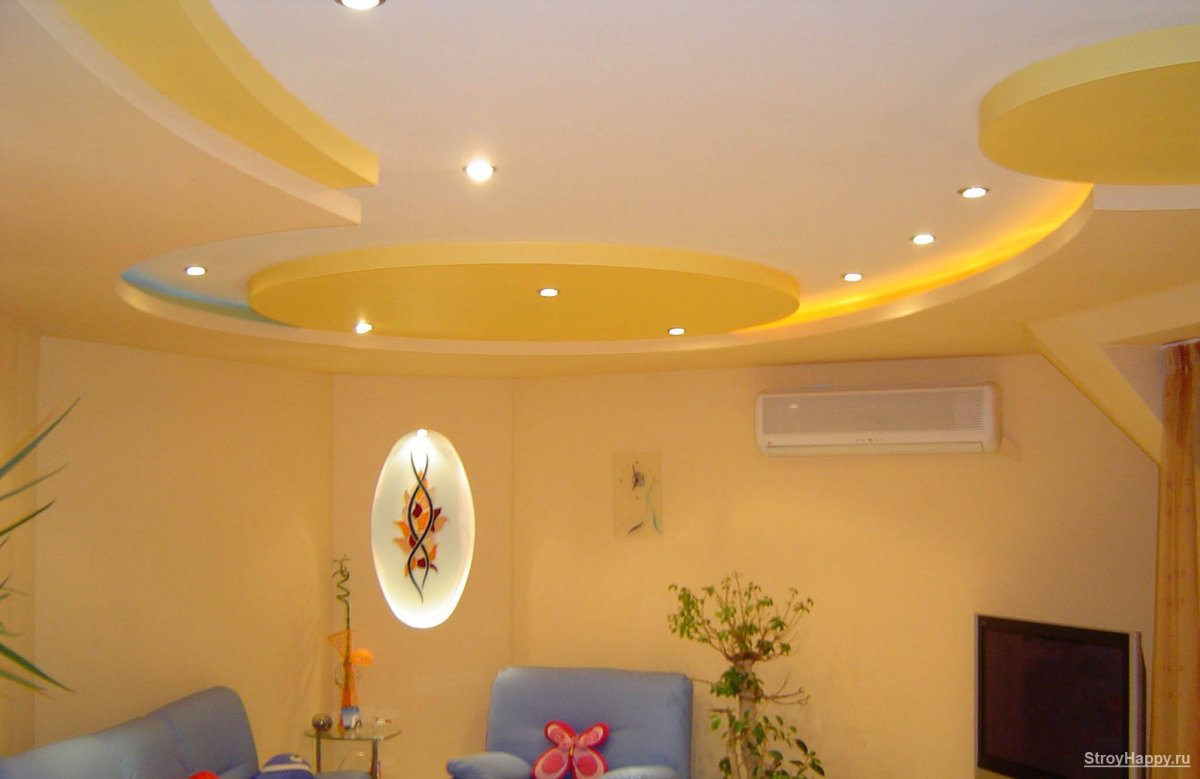 Фигурный подвесной потолок