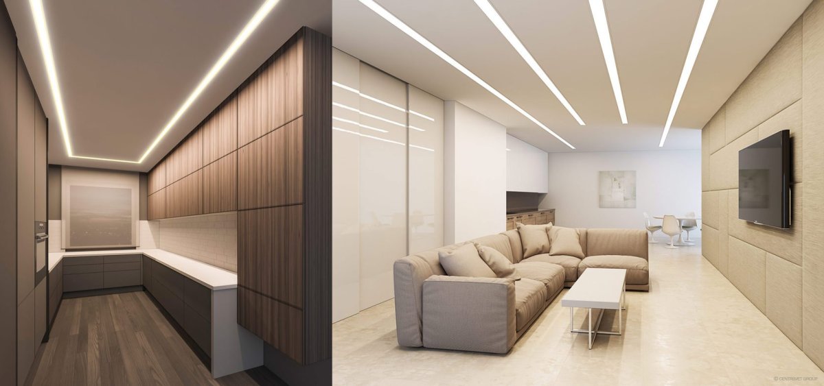 Накладной светодиодный профильный светильник ЦЕНТРСВЕТ