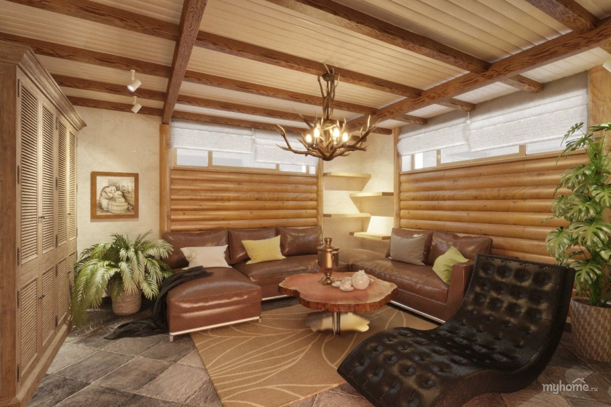 Потолок отделка в комнате отдыха