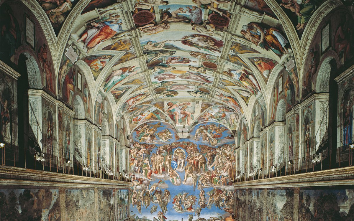 Потолок Сикстинской капеллы в Ватикане