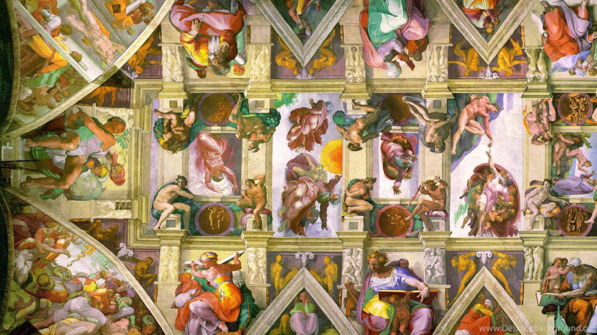 Микеланджело плафон Сикстинской капеллы