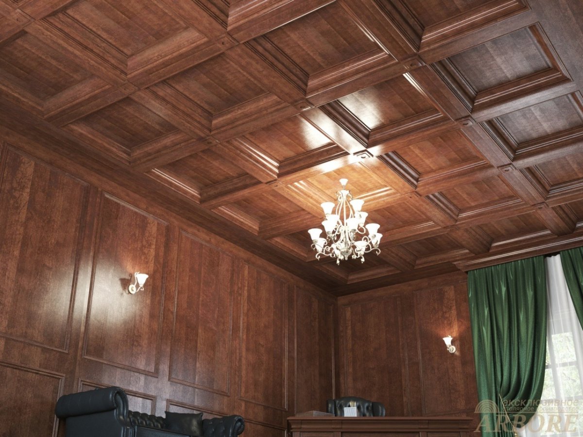 Кессонный потолок дуб