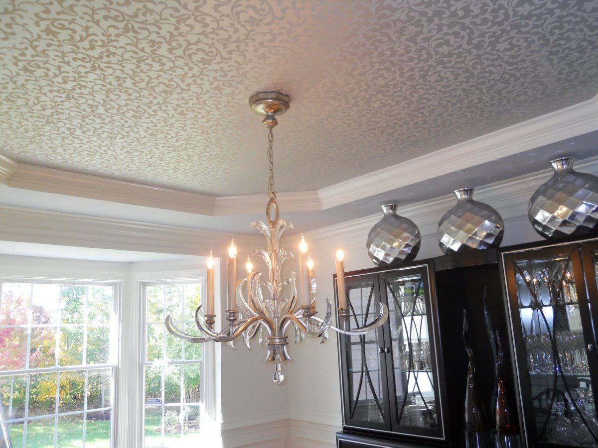 Обои на потолок скрывающие