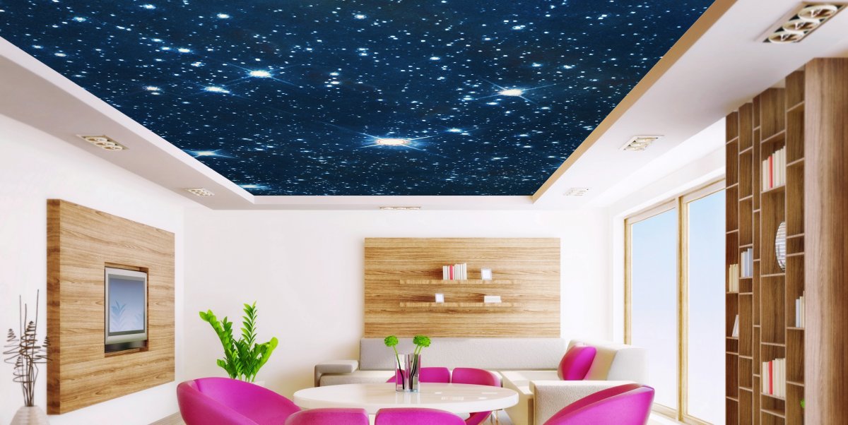 Натяжные потолки обои