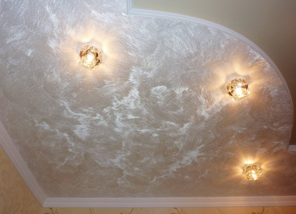 Венецианская штукатурка на потолке
