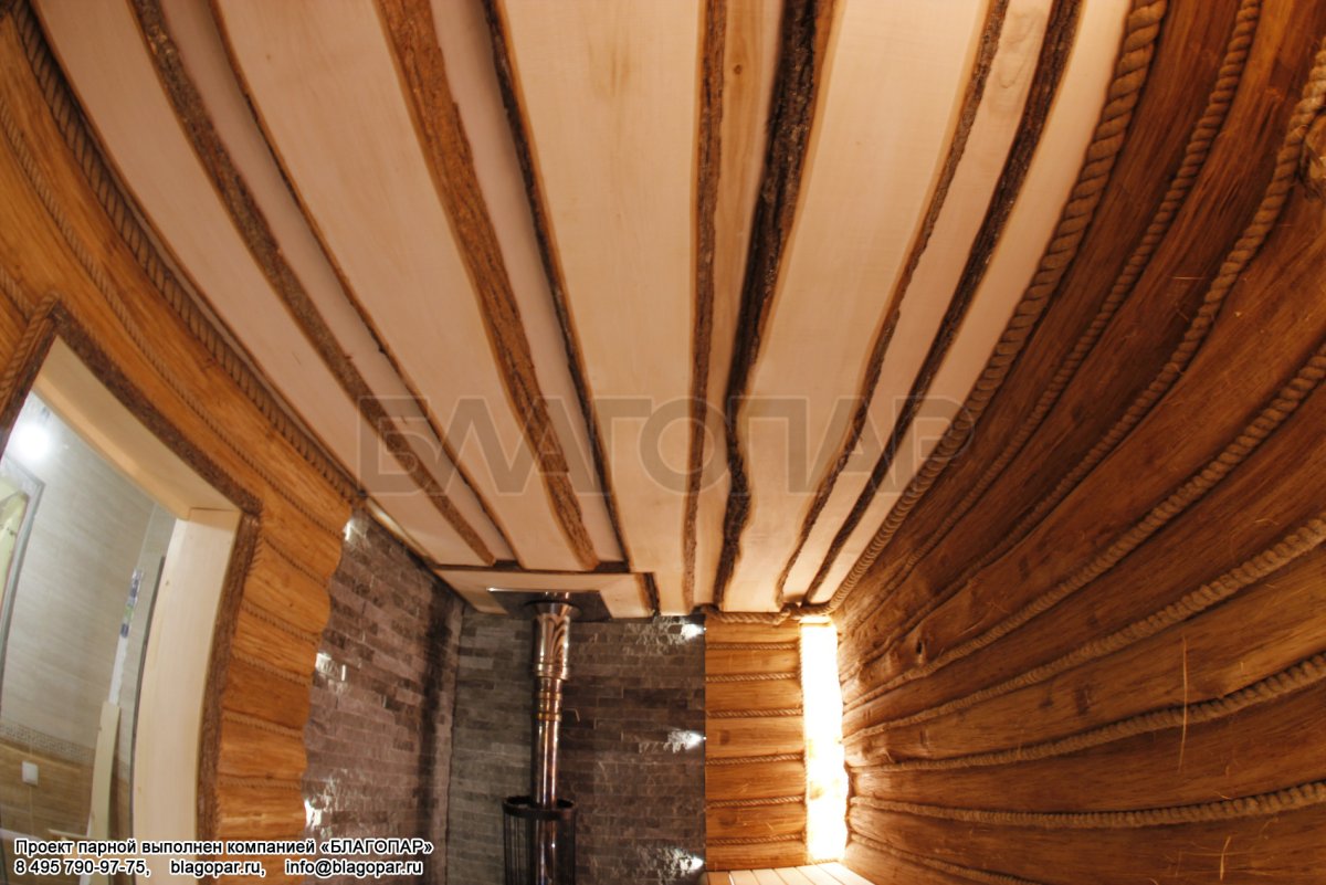 Липа необрезная в бане