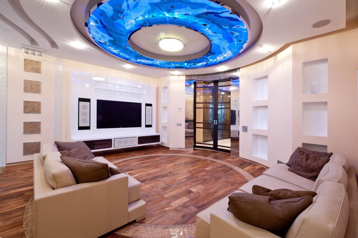 Гостиная неправильной формы