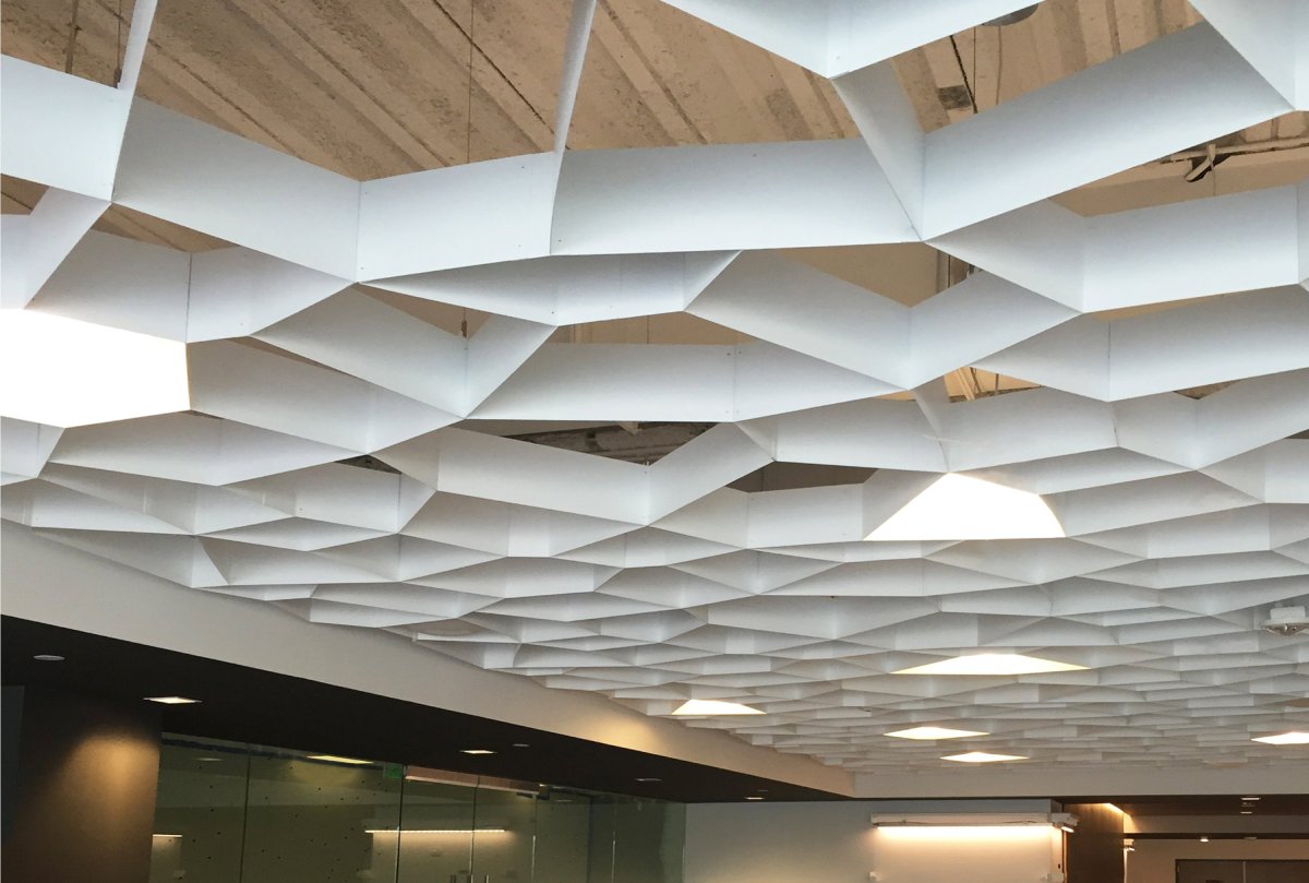 Потолок из акустической ткани