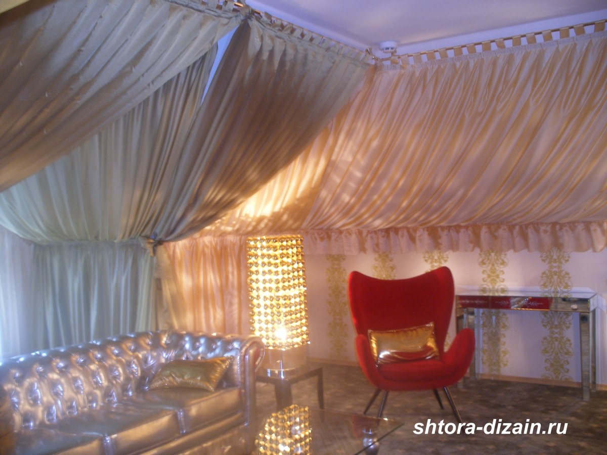 Драпировка стен и потолка тканью