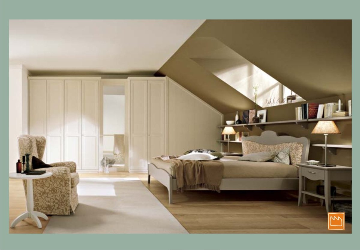 Мебель для спальни в мансарде
