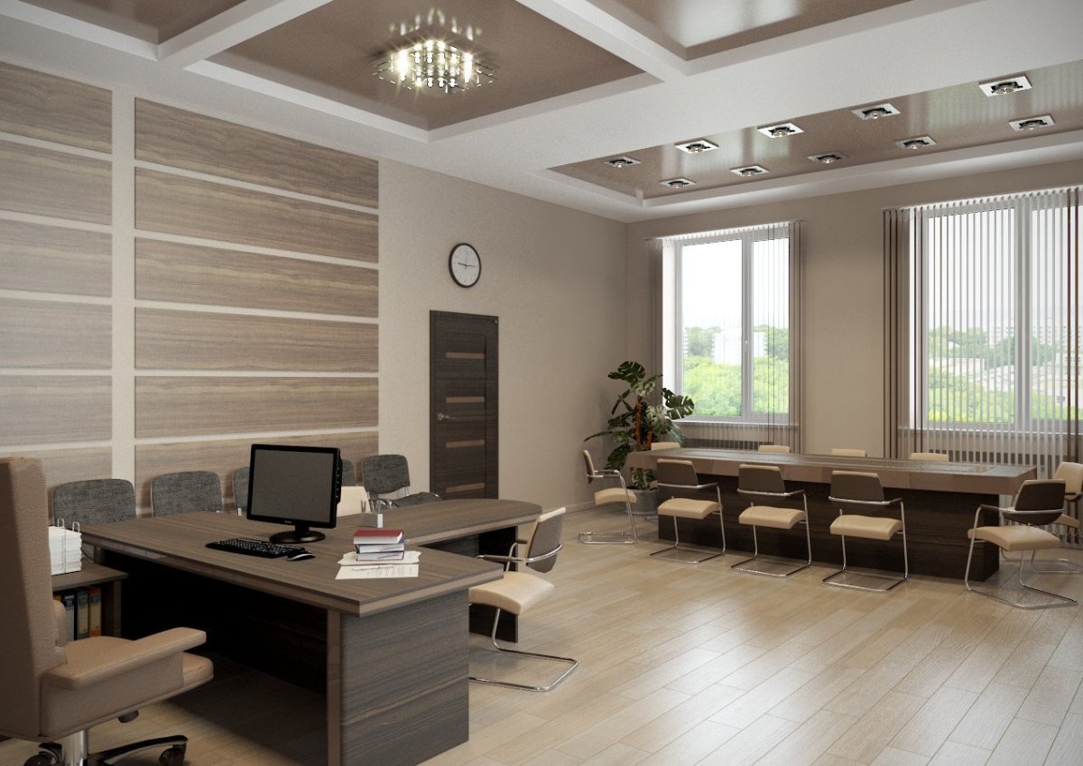 Дизайнерские потолки в офисе