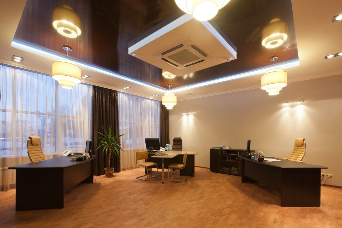 Интерьер потолков кабинет