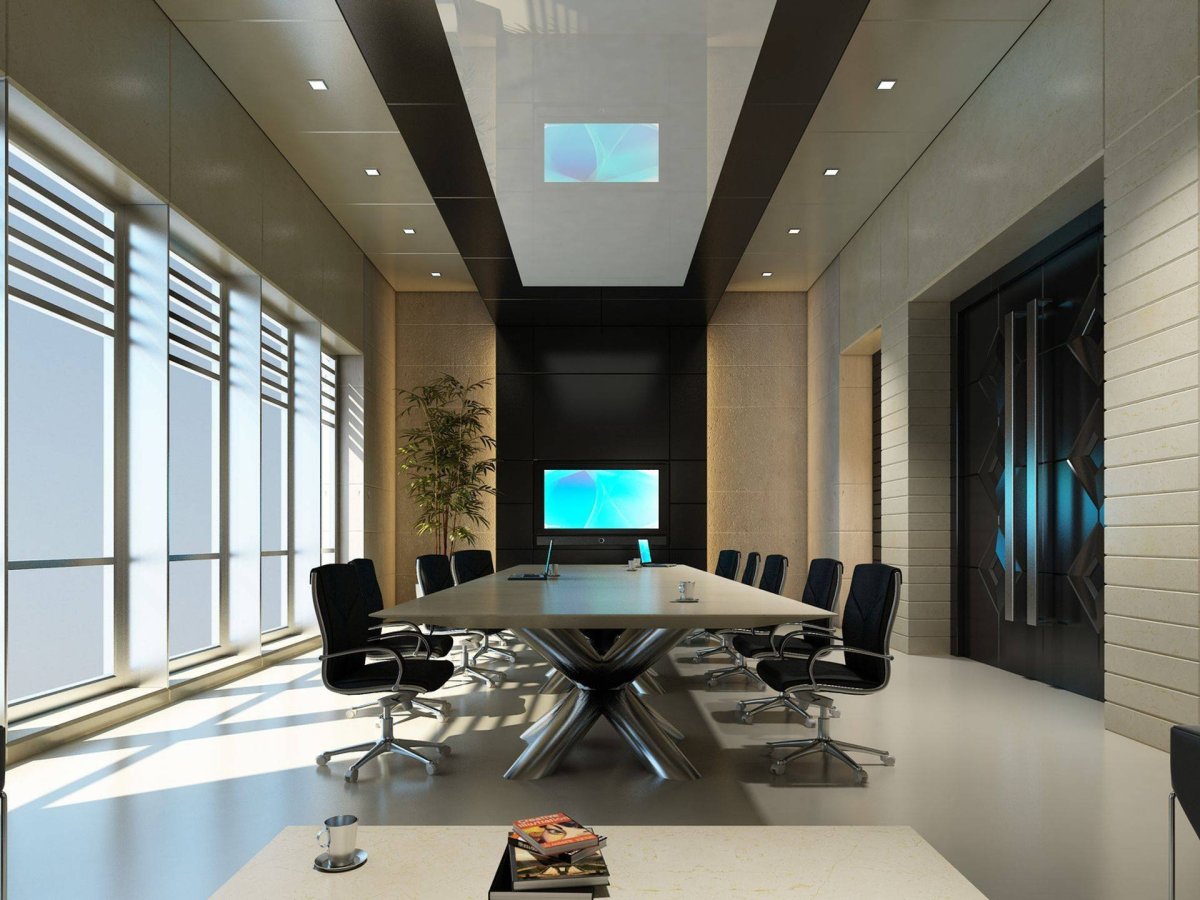 Офис светлый интерьер