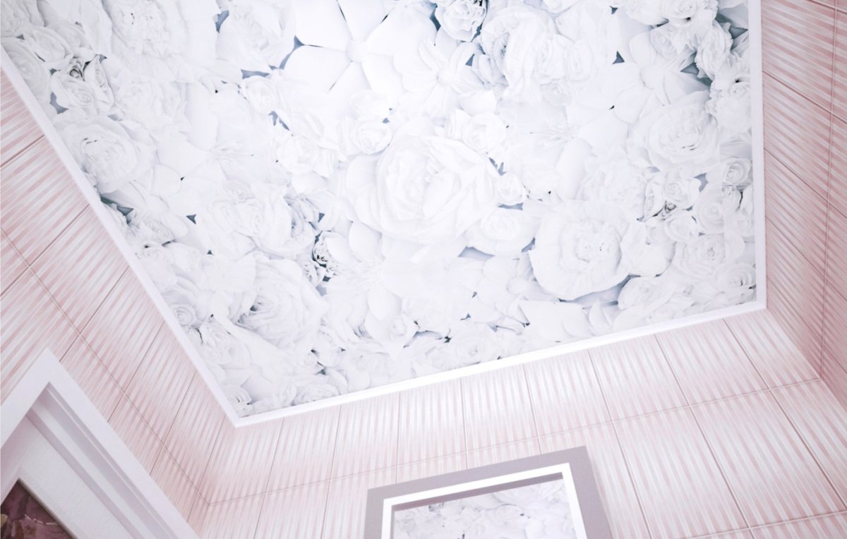 Отделка потолка плиткой из пенопласта