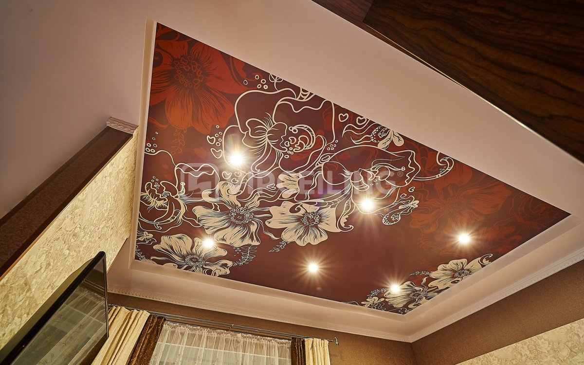 Натяжные потолки с орнаментом