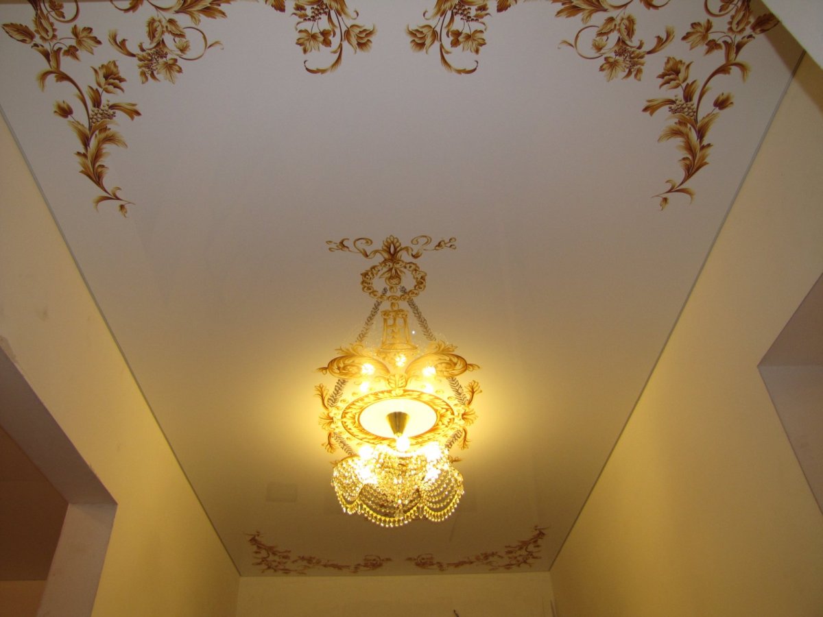 Натяжные потолки с фотопечатью бирюзовый