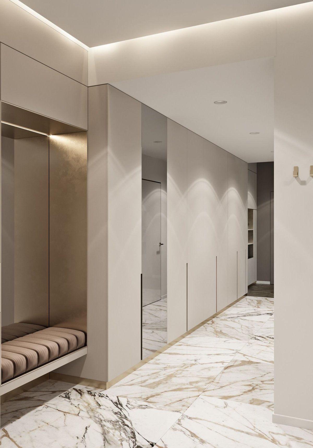 Встроенные шкафы в холле