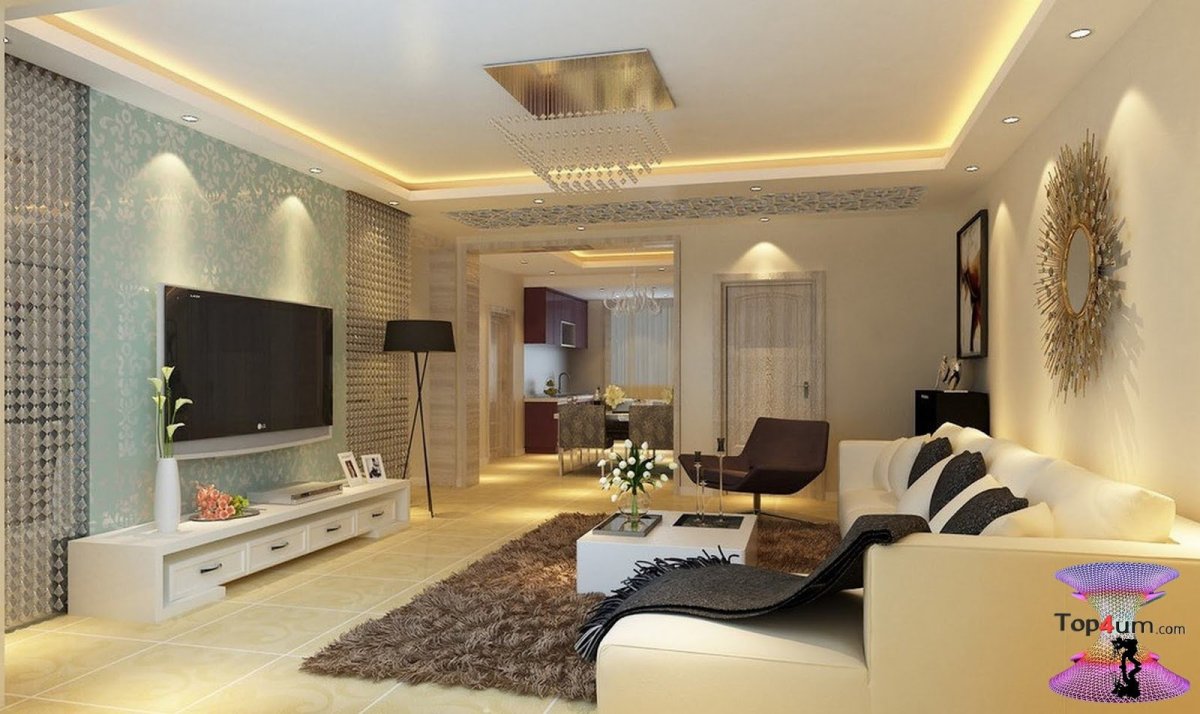 Потолки из гипсокартона для зала