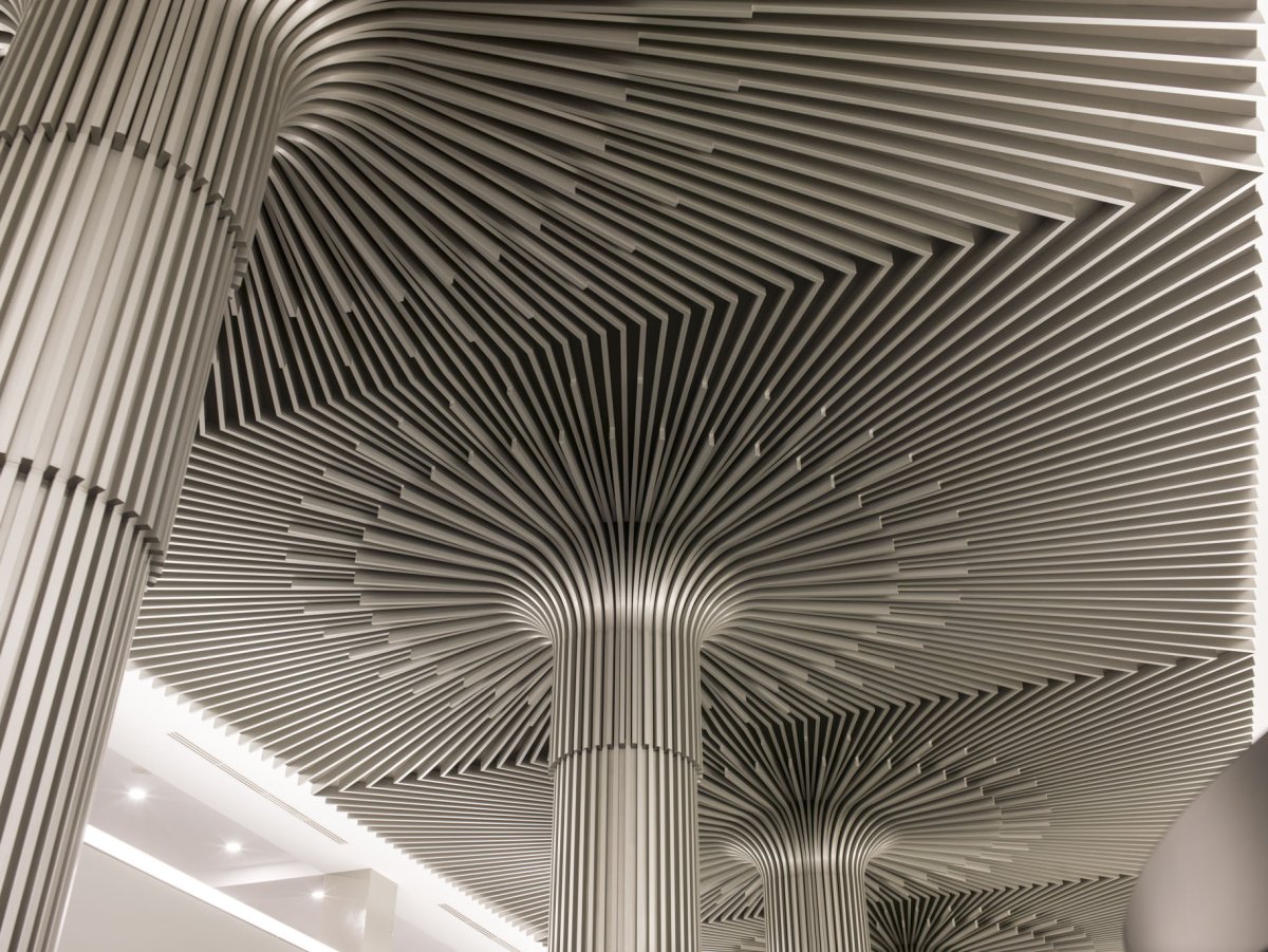 Перфорированный металлический потолок Албес