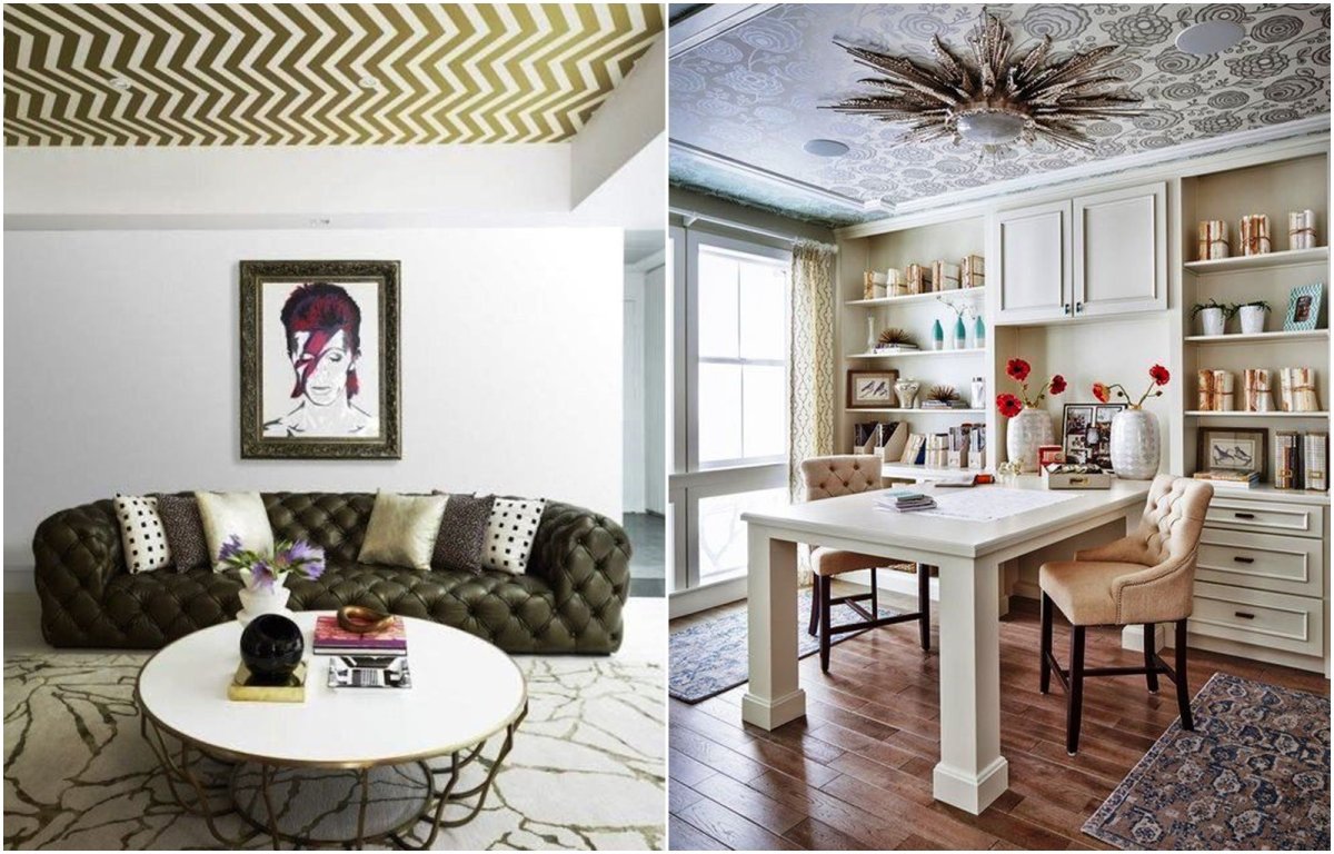 Декоративные потолки в спальне