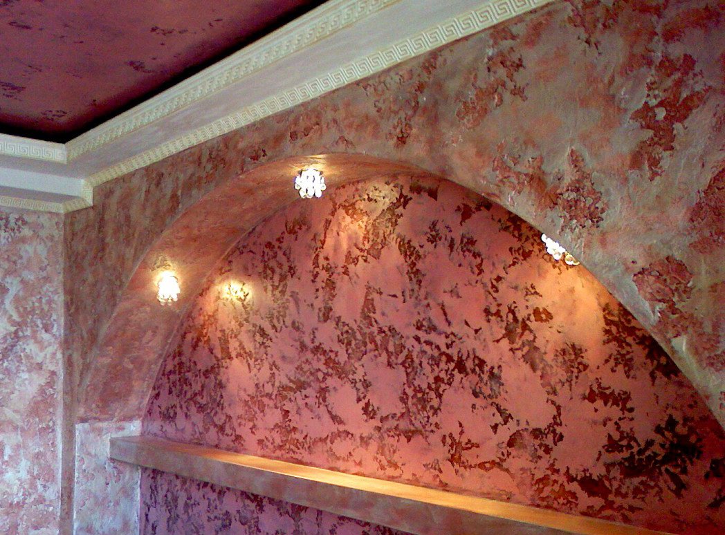 Декоративный потолок из шпаклевки