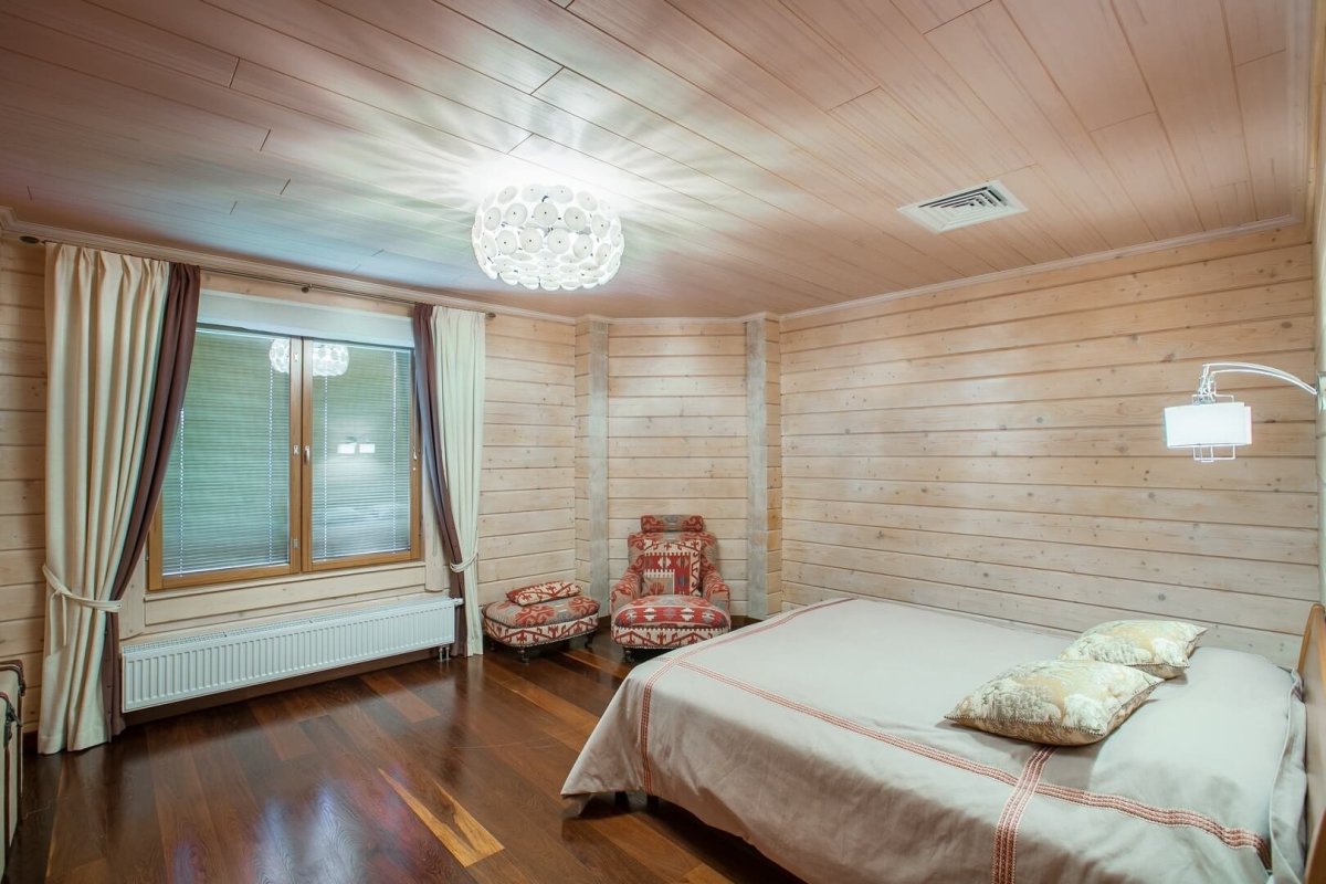 Имитация бруса на кухне