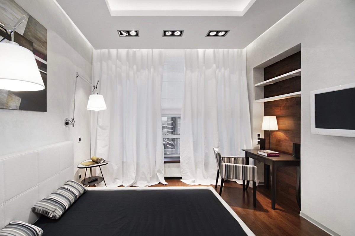 Шторы в узкую комнату