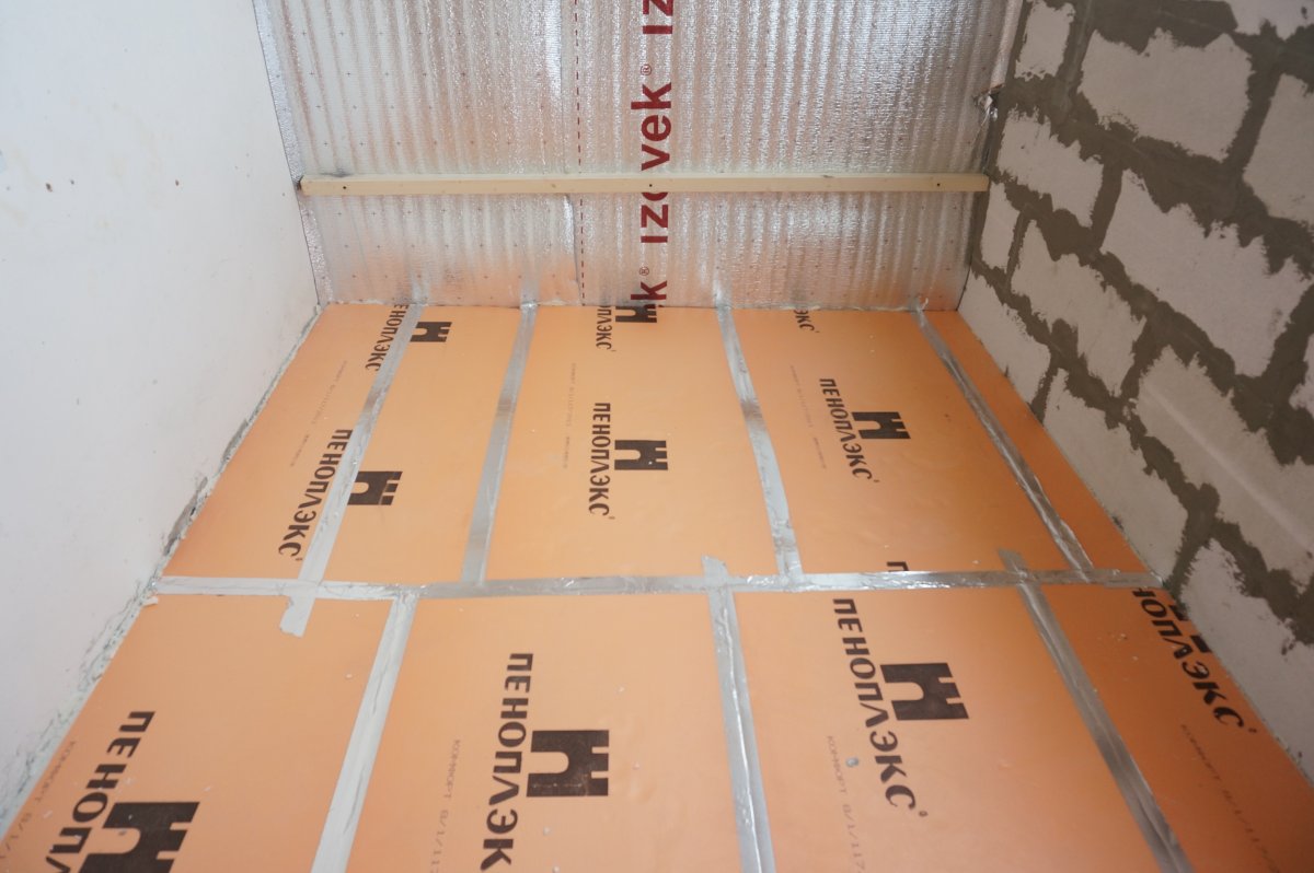 Пеноплекс 50мм пеноблок лоджия