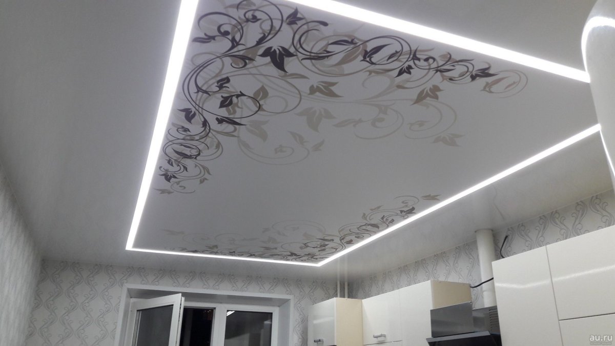 Натяжные потолки с узорами