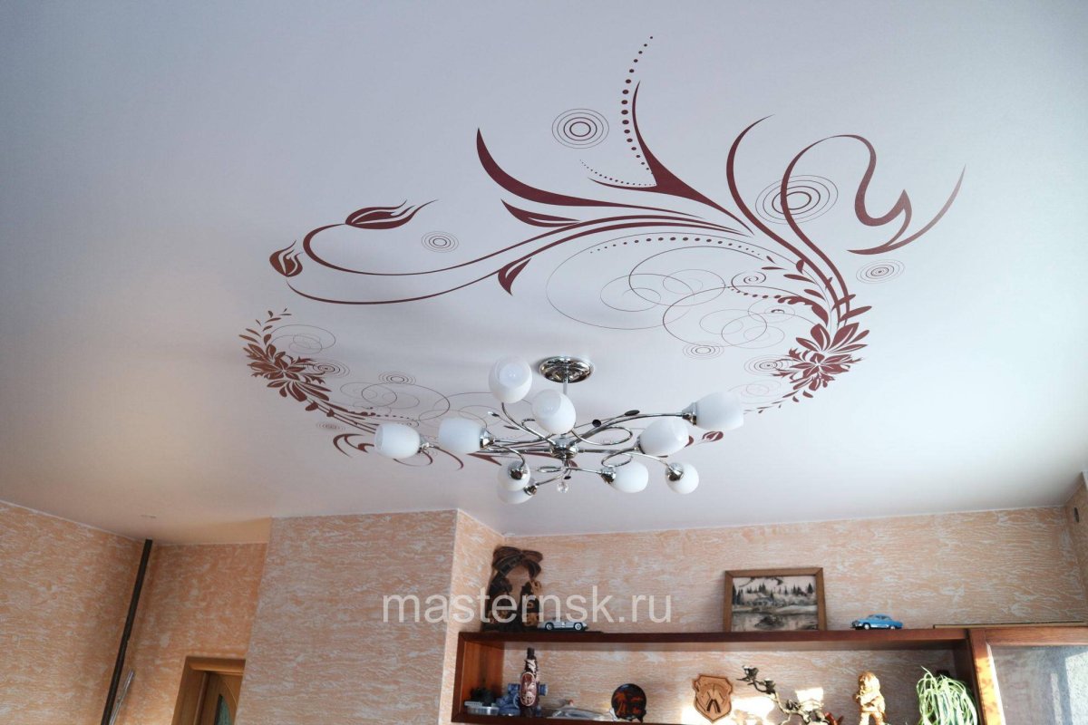 Потолок с фотопечатью в зал