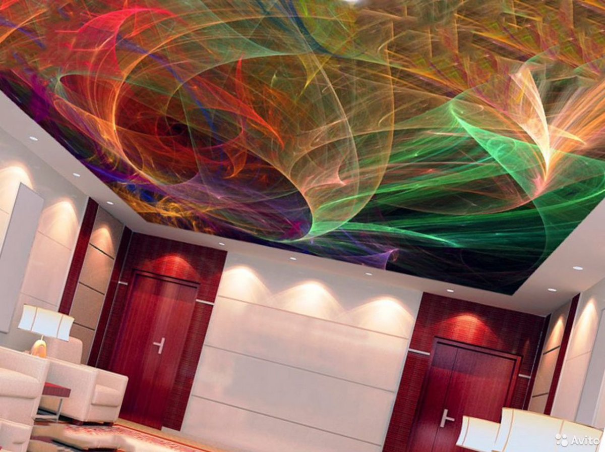 Цветочный потолок в интерьере
