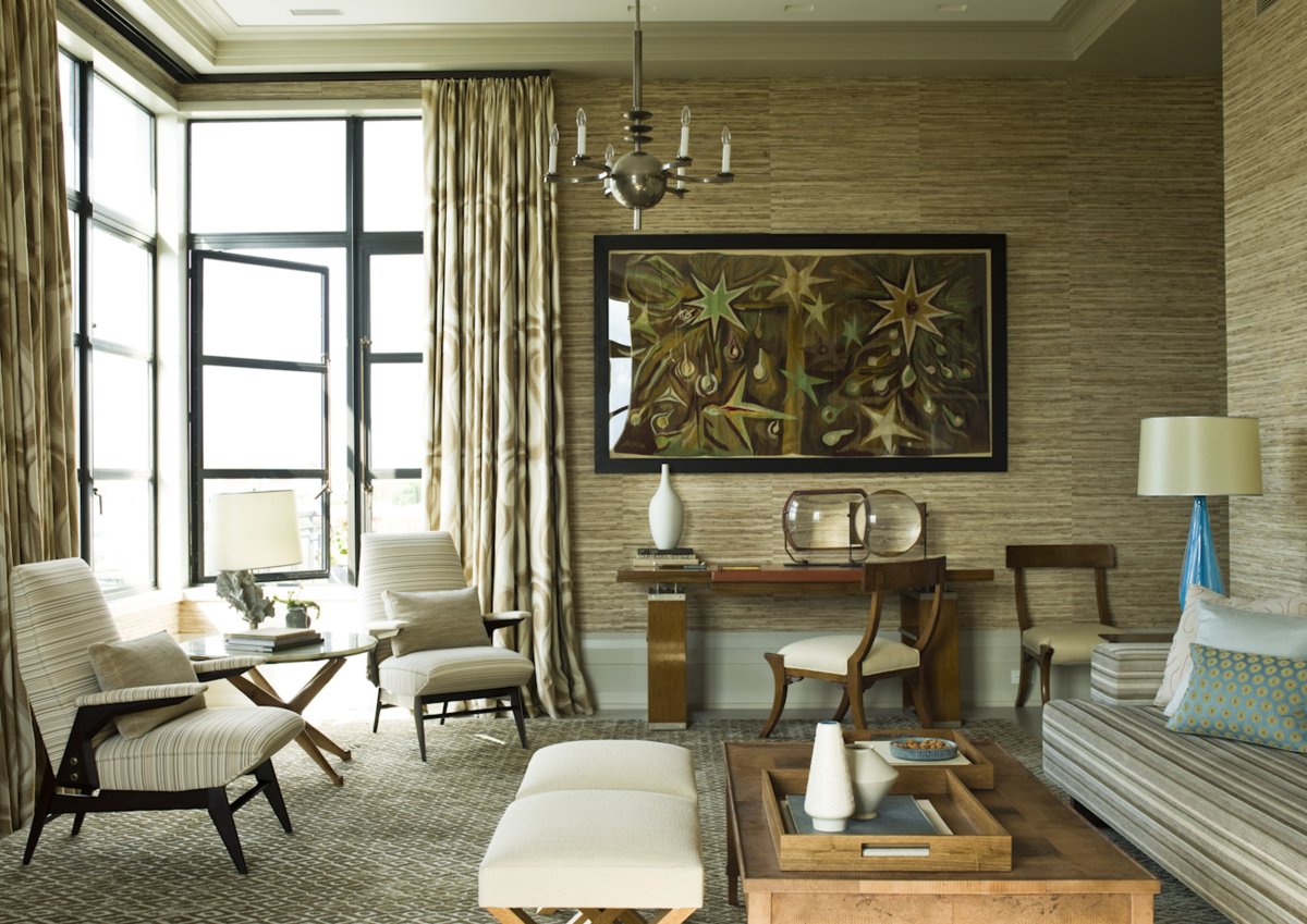 Бамбук в интерьере гостиной