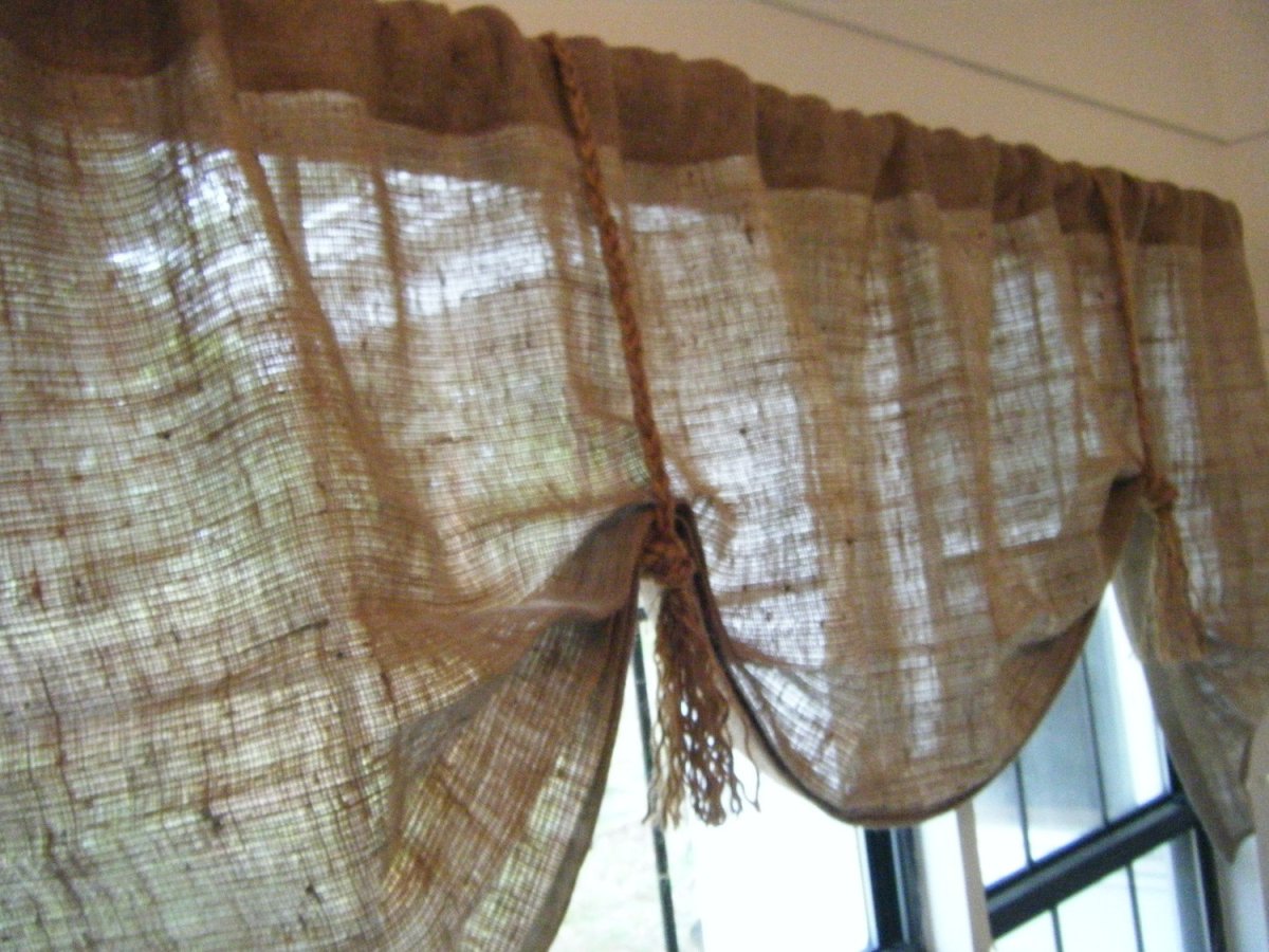 Шторы из Мешковины в интерьере