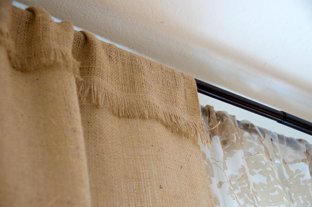 Шторы из Мешковины для беседки