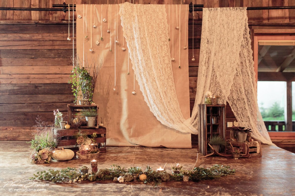 Фотозоны в стиле рустик